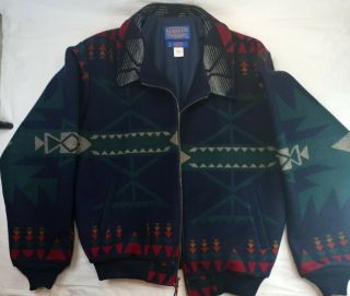 Vtg Pendleton Western Wear Native American Wool Jacket Unisex Lg