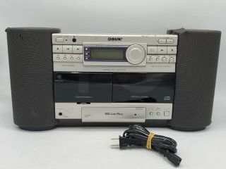 Sony Zs - D7 Vintage Cd Cassette Radio Boom Box W/md Link Mega Bass Read