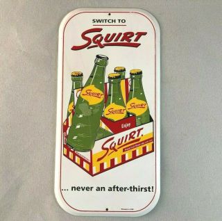 Vintage Switch To Squirt Painted Door Push Pull Rare Old Advertising Sign