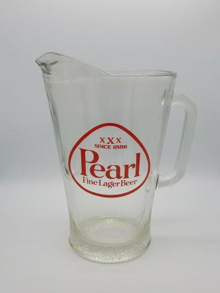 Vintage Pearl Beer Beer Glass Pitcher San Antonio Texas