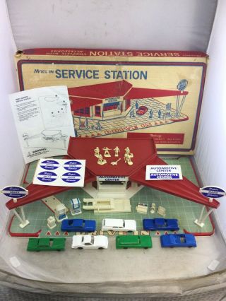 Vintage Marx Modern Service Station Playset No.  3436 Bags