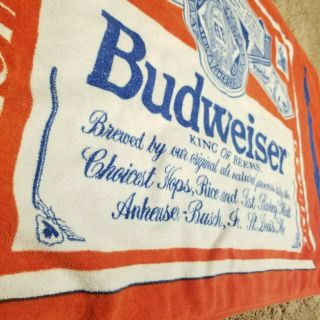 BUDWEISER Bottle Label BEACH TOWEL Vintage Anheuser Busch BEER 2