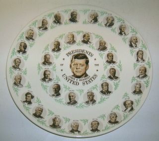 Vintage 1960s President’s Of The United States John F Kennedy Collector Plate 10