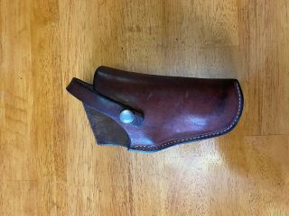 Vintage George Lawrence Holster 34 M 3 1/2 Brown Leather