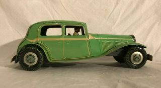 Large 14 " Mettoy Saloon Sedan With Driver Tin Litho Wind Up Not Tippco