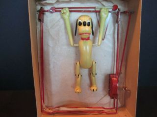 Walt Disney Line Mar Pluto Acrobat Gym Toy,  Wind Up Toy,  Tin & Celluloid 2