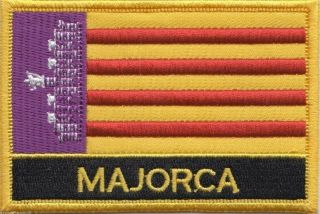 Spain Balearic Islands Majorca Mallorca Flag Embroidered Patch - Sew Or Iron On