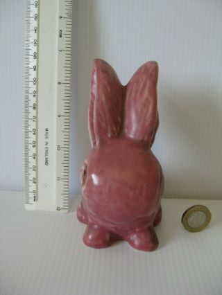 Rare Vintage Sylvac Matt Pink 990 Snub Nose Bunny Rabbit