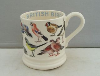 Vintage Emma Bridgewater Pottery British Birds Half Pint Mug