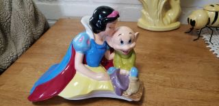 Vintage Treasure Craft Disney Snow White And Dopey Cookie Jar Lid (lid Only)