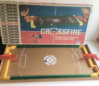 Crossfire Vintage Game By Ideal 1970s Retro Rapid Fire Ball Bearing Boxed