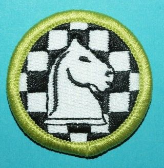 Chess Type L Merit Badge - Since 1910 Back - Boy Scouts - X635