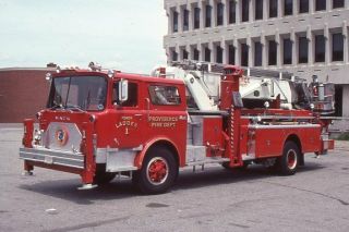 Providence Ri Tower Ladder 1 1971 Mack Cf Baker 75 