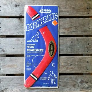 Rare Vtg 1970s Wham - O Red Boomerang Nos Professional Aussie No.  138