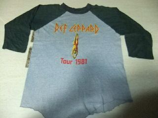 Vintage Def Leppard 80 Shirt Single Stich Rock Tour Band Concert Motley Crue