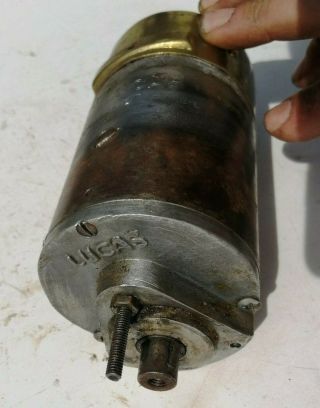 Vintage Motorcycle Dynamo: Lucas E3md For Parts/repair.