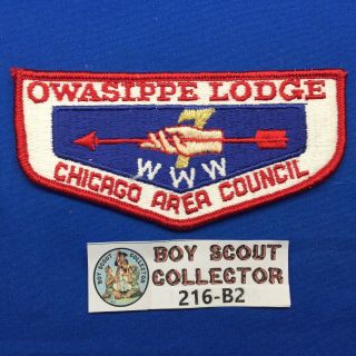 Boy Scout Oa Owasippe Lodge 7 S4 Order Of The Arrow Pocket Flap Patch