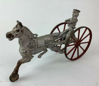 Old Cast Iron Sulky Horse Toy