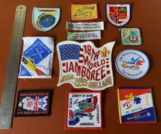 18th World Scout Jamboree In Holland Badges X 12