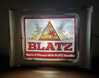 Vintage Blatz Beer Lighted Sign - Heileman Brewing Company