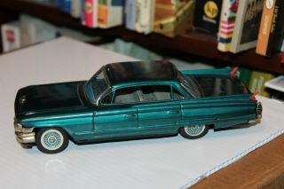 Tin Friction Powered Bandai 1963 Cadillac Sedan Deville