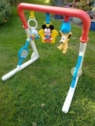 Vintage Rare Mattel Disney Activity Gym Toy 80s Donald Duck Mickey Mouse Pluto