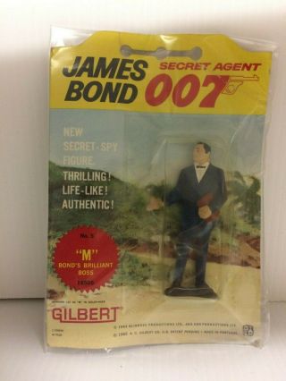 James Bond 007 Vintage 1965 Gilbert Figure No 5 " M " Bond 