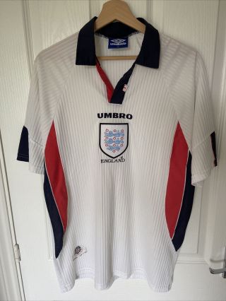 Vintage England 1998 World Cup Home Football Shirt Umbro Mens Xl