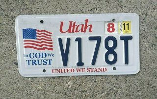Real Utah State License Plate Auto Car Tag In God We Trust United We Stand 1