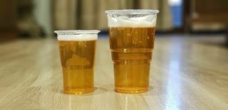 1000 X Clear Strong Plastic Pint / Half Pint Disposable Beer Glasses Tumblers