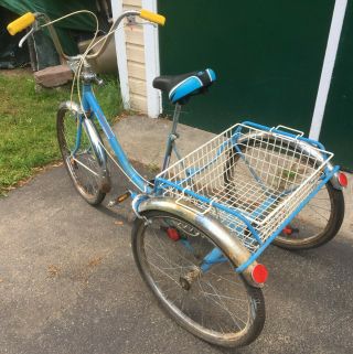 Vintage SEARS Ted Williams ADULT TRICYCLE w/ Shifter & Big Basket Pick Up Only 2