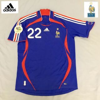 France Football Shirt Medium Ribery World Cup Vintage Adidas 2006