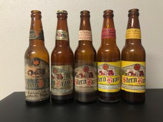 5 Different Stern Brau Beer Bottles: Star Peerless Brewing Co,  Belleville,  Il