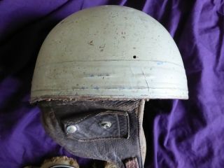 Vintage 40s 50s 60s Helmet And Goggles