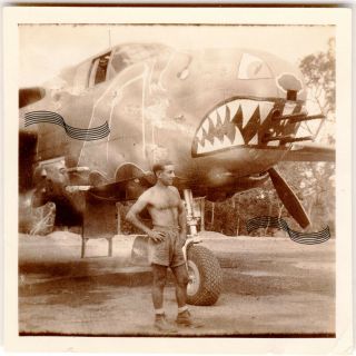 Wwii Usaaf B - 25 345th Bg 499th Bs Nose Art Guinea 1943 1 Photo