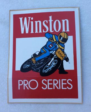 Rare Early Winston Pro Series Ama Motorcycle Race Racing Decal Sticker
