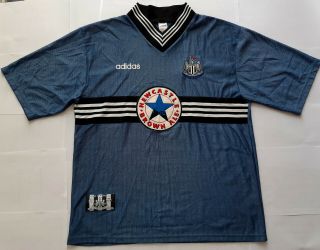 Newcastle United 1996 Brown Ale Vintage Adidas Away Shirt Jersey 1997 1990s Utd
