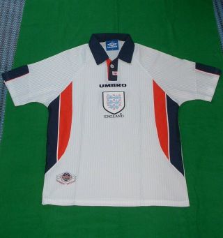 England Vintage Home International Football Shirt Jersey 1997
