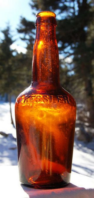 Scarce Pre - Pro Kessler Malt Extract Beer Bottle Helena Montana Bim Mold Blown