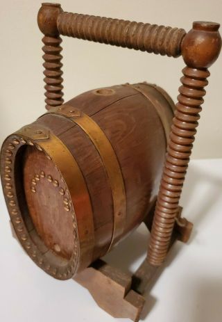 Vintage Mini Oak Wooden Barrel Gl Tonnellerie D 