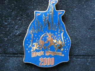 2000 Wdw Magic Kingdom Pin - Blue Cinderella 