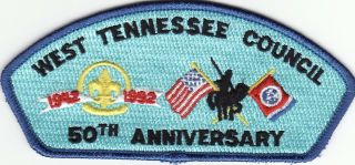 West Tennessee Area Council - 50th Anniversary Csp - 1942 - 1992
