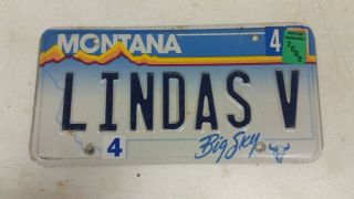 2000 Montana Big Sky License Plate Lindas V