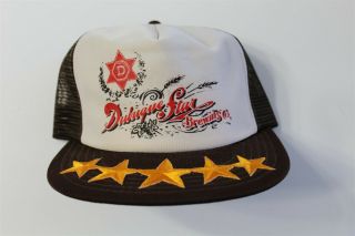 Vintage Dubuque Star Brewery Co.  Beer Trucker Hat Cap Iowa Brown Mesh Adjustable