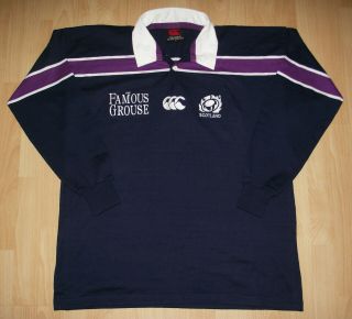Vintage Canterbury Scotland Rugby Shirt Xl Vgc