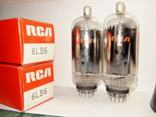 2 Vintage Rca 6lb6 Vacuum Tubes Nib Nos Matched Pair