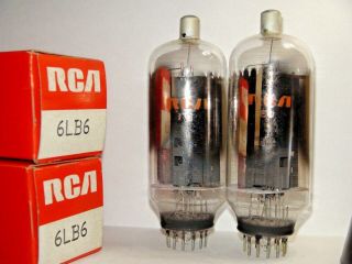 2 Vintage Rca 6LB6 Vacuum Tubes Nib Nos Matched Pair 2