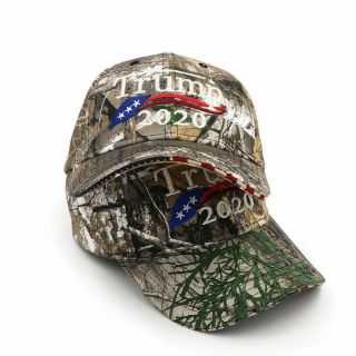 2020 President Donald Trump Maga Baseball Cap Republican Hat W/usa Flag Realtree