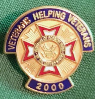 Vintage 2000 VFW Veterans Helping Veterans Hat Lapel Pin 2