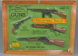 Vintage Marx Miniatures Of Famous Guns Collectors Series 4 Gun Set